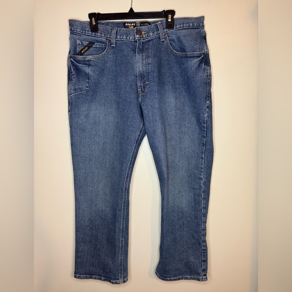 Ariat‎ Rebar M4 Relaxed Boot Cut Jeans Men's 36x30 Workwear Western Denim